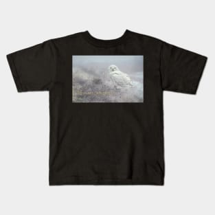 Snowy Owl Christmas card. Kids T-Shirt